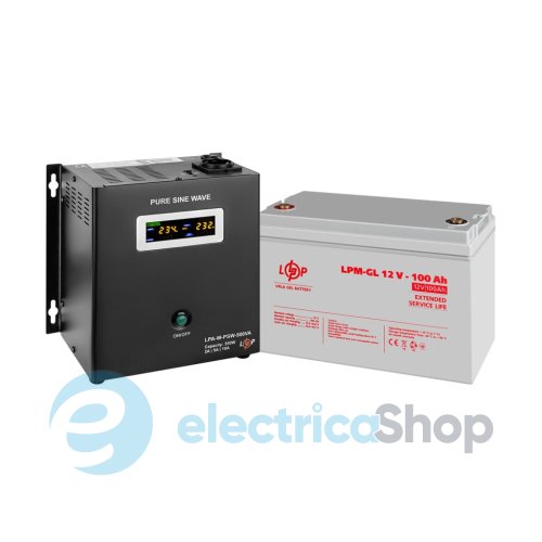 Комплект резервного питания ИБП 12V + гелевая батарея (UPS W500 + АКБ GL 1200Wh)