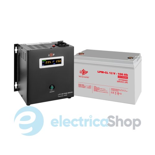 Комплект резервного питания ИБП 12V + гелевая батарея (UPS W500 + АКБ GL 1200Wh)