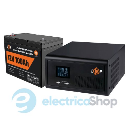 Комплект резервного питания для котла LogicPower ИБП 12V+ литиевая (LiFePO4) батарея (UPS 430VA + АКБ LiFePO4 1280W)