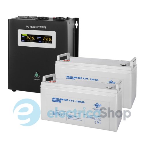Комплект резервного живлення LogicPower ДБЖ 24V+ мультигелева батарея (UPS W1500 + АКБ MG 2880Wh)
