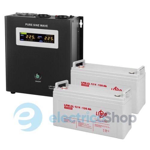 Комплект резервного питания LogicPower ИБП 24V + гелевая батарея (UPS W1500 + АКБ GL 3300W)