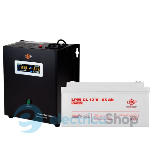 Комплект резервного питания для котла LogicPower ИБП + гелевая батарея (UPS W500VA + АКБ GL 780W)