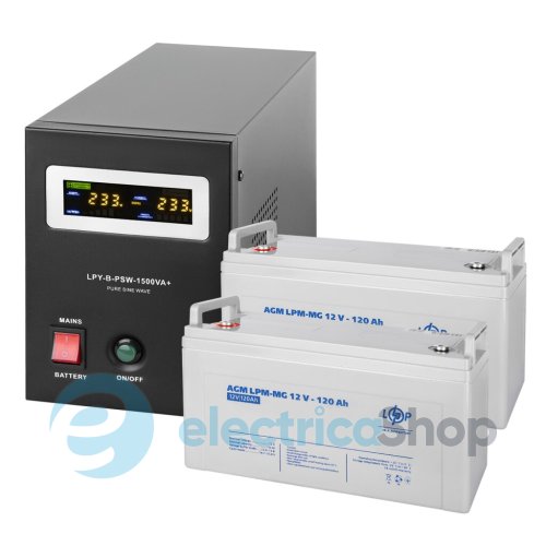 Комплект резервного питания LogicPower ИБП 24V+ мультигелевая батарея (UPS B1500 + АКБ MG 2880Wh)