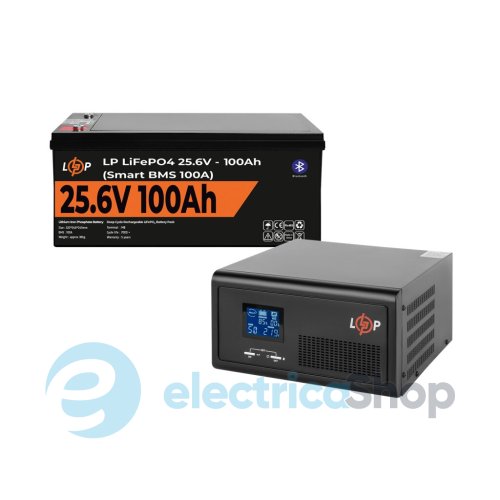 Комплект резервного живлення LogicPower ДБЖ 24V+ літієва (LiFePO4) батарея (UPS 2300VA + АКБ LiFePO4 2560W)