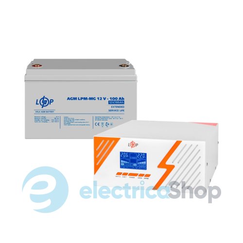 Комплект резервного живлення LogicPower ДБЖ 12V + мультигелева батарея (UPS B1500 + АКБ MG 1200Wh)