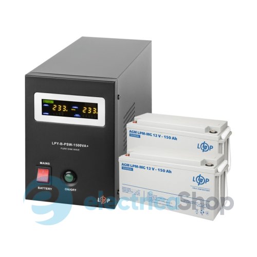 Комплект резервного питания LogicPower ИБП 24V+ мультигелевая батарея (UPS B1500 + АКБ MG 3600Wh)