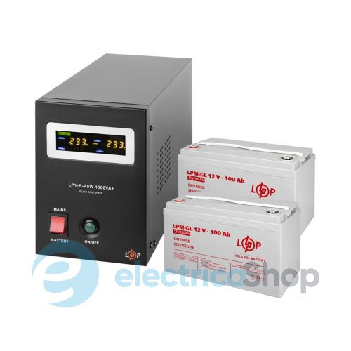 Комплект резервного питания LogicPower ИБП 12V + гелевая батарея (UPS B1500 + АКБ GL 2400Wh)