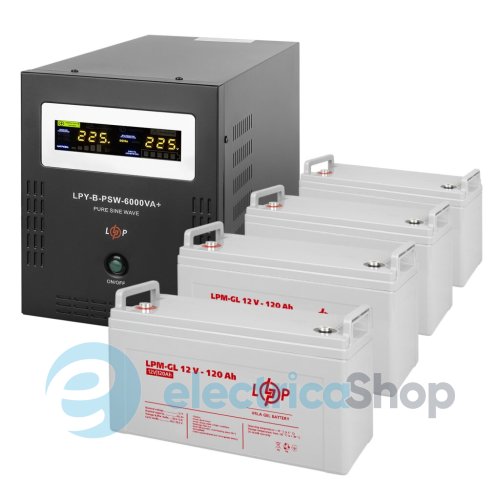 Комплект резервного питания LogicPower ИБП 48V + гелевая батарея (UPS B6000 + АКБ GL 5760W)