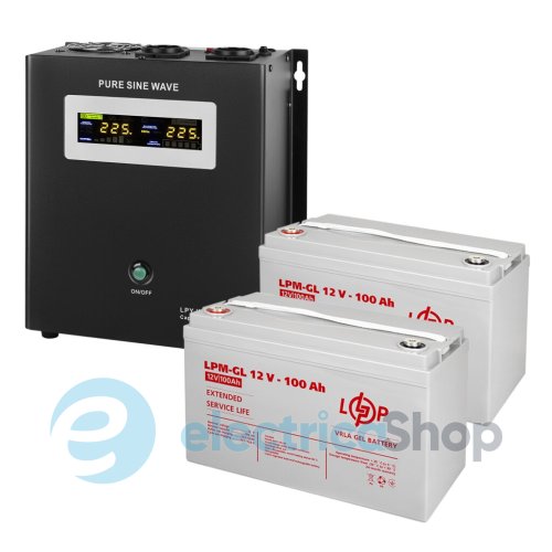 Комплект резервного питания LogicPower ИБП 24V + гелевая батарея (UPS W1500 + АКБ GL 2400W)
