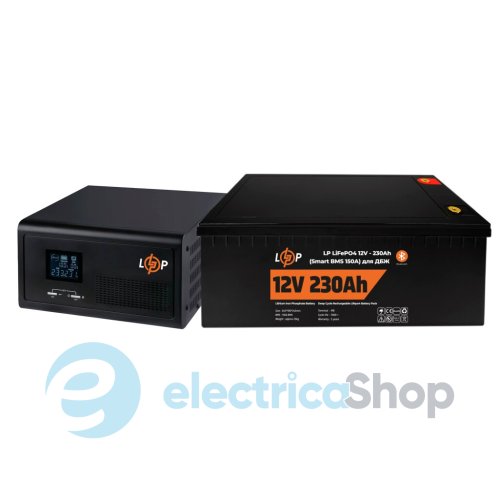 Комплект резервного питания для котла LogicPower ИБП 12V + литиевая (LiFePO4) батарея (UPS 1000VA + АКБ LiFePO4 2944W)