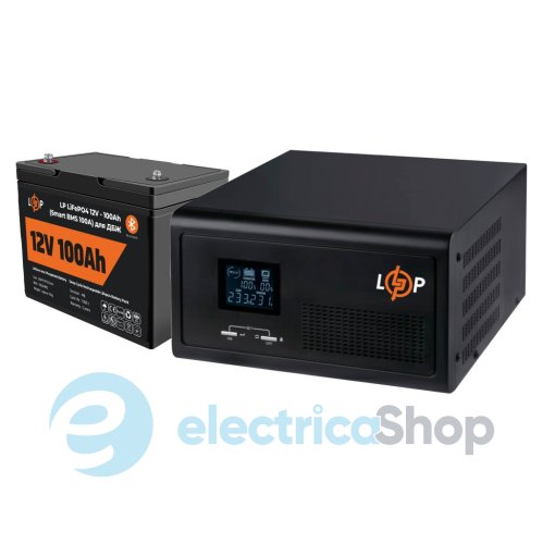 Комплект резервного питания LogicPower ИБП 12V + литиевая (LiFePO4) батарея (UPS 1500VA + АКБ LiFePO4 1280W)