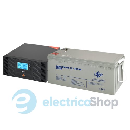 Комплект резервного живлення LogicPower ДБЖ 12V+ мультигелева батарея (UPS B1500 + АКБ MG 2400W)