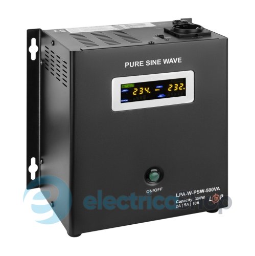 ДБЖ з правильною синусоїдою 12V Logic Power LPA-W-PSW-500VA (350Вт) 2A/5A/10A