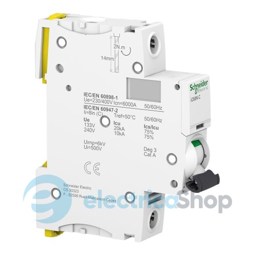Автоматический выключатель iC60N 1P 10A, C, SE Acti9 A9F79110