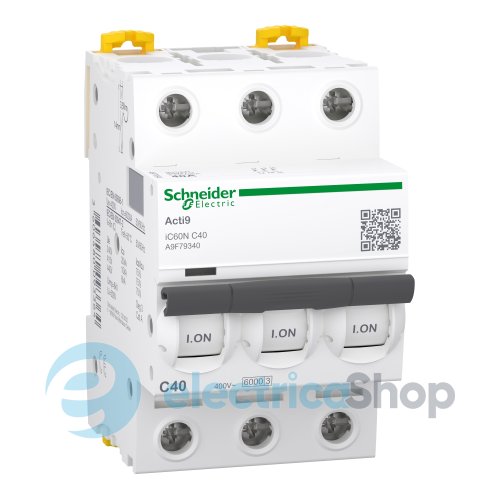 Автоматический выключатель iC60N 3P 50A, C, SE Acti9 A9F79350