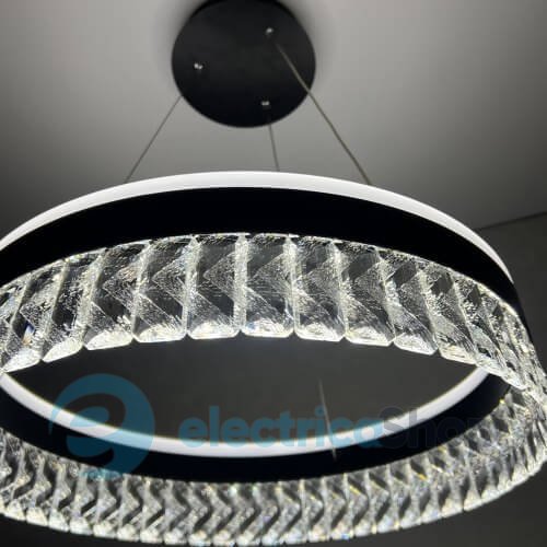 Подвесной светильник LUMINARIA CARINA 90W R BLACK/CLEAR 500/1200 APP 220V IP20 с пультом ДУ
