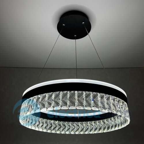 Подвесной светильник LUMINARIA CARINA 90W R BLACK/CLEAR 500/1200 APP 220V IP20 с пультом ДУ