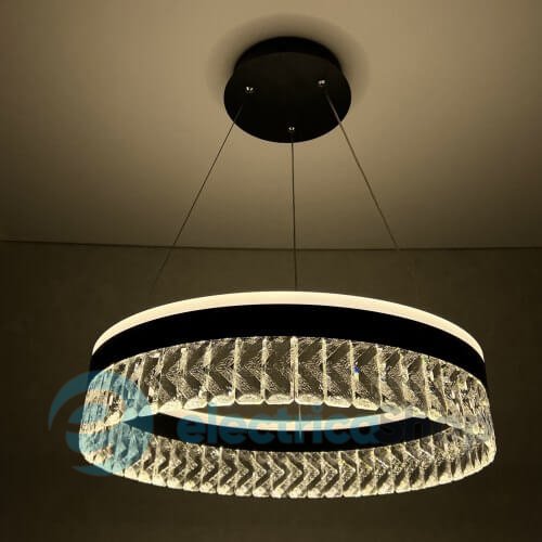 Подвесной светильник LUMINARIA CARINA 90W R BLACK/CLEAR 500/1200 APP 220V IP20 с пультом ДУ