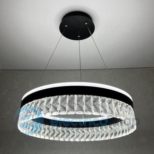 Подвесной светильник LUMINARIA CARINA 90W R BLACK/CLEAR 500/1200 APP 220V IP20 с пультом ДУ