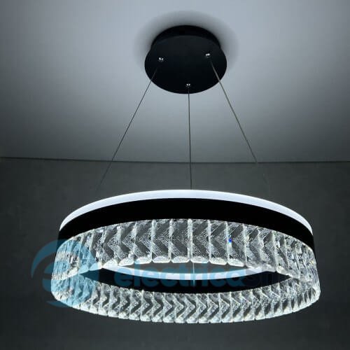 Подвесной светильник LUMINARIA CARINA 90W R BLACK/CLEAR 500/1200 APP 220V IP20 с пультом ДУ