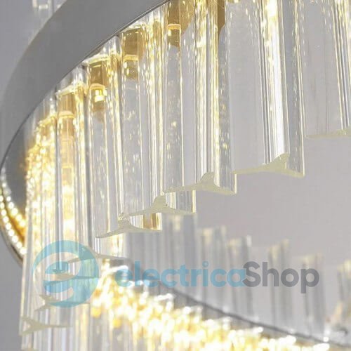 Подвесной светильник LUMINARIA SOFIA 120W R CHROME/CLEAR 600/1000 APP 220V IP20 с пультом ДУ