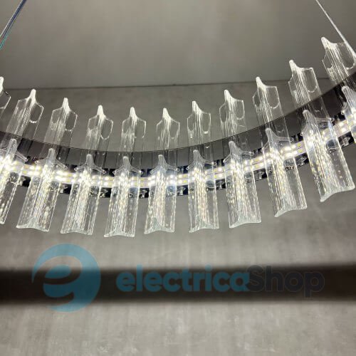 Подвесной светильник LUMINARIA SOFIA 120W R CHROME/CLEAR 600/1000 APP 220V IP20 с пультом ДУ