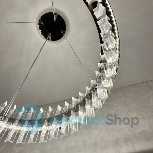 Подвесной светильник LUMINARIA SOFIA 120W R CHROME/CLEAR 600/1000 APP 220V IP20 с пультом ДУ