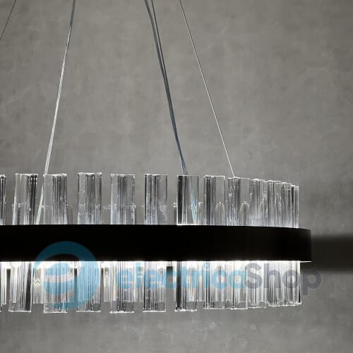 Подвесной светильник LUMINARIA SOFIA 120W R CHROME/CLEAR 600/1000 APP 220V IP20 с пультом ДУ