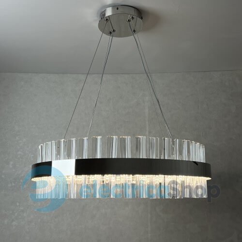 Подвесной светильник LUMINARIA SOFIA 120W R CHROME/CLEAR 600/1000 APP 220V IP20 с пультом ДУ