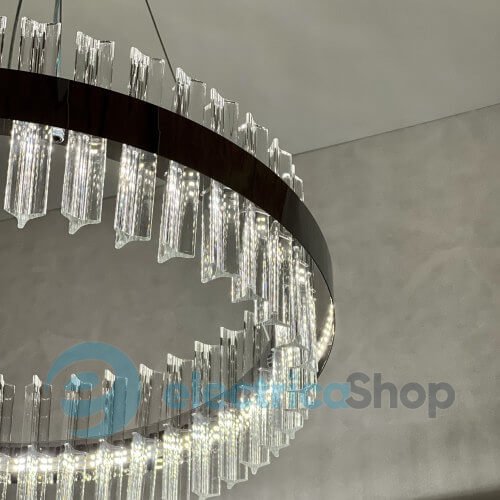 Подвесной светильник LUMINARIA SOFIA 120W R CHROME/CLEAR 600/1000 APP 220V IP20 с пультом ДУ