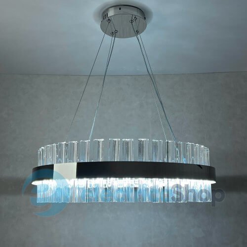 Подвесной светильник LUMINARIA SOFIA 120W R CHROME/CLEAR 600/1000 APP 220V IP20 с пультом ДУ