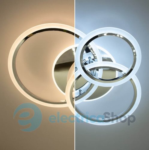 Потолочный светильник Luminaria SONNE 90W 4R APP 590/525 CHROME 220V IP20 с пультом ДУ