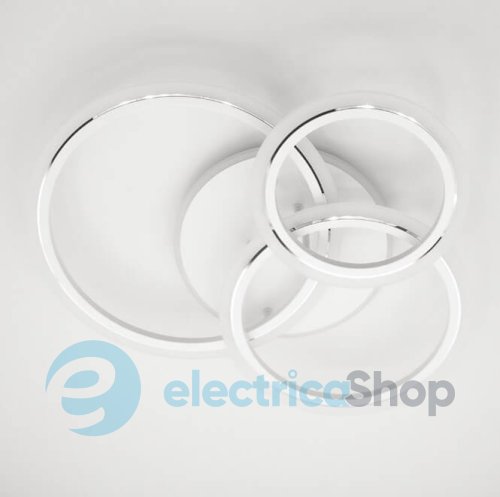 Потолочный светильник Luminaria SONNE 90W 4R APP 590/525 WHITE/CHROME 220V IP20 с пультом ДУ