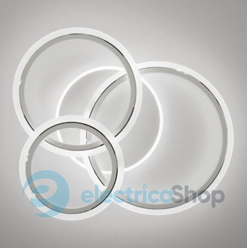 Потолочный светильник Luminaria SONNE 90W 4R APP 590/525 WHITE/CHROME 220V IP20 с пультом ДУ