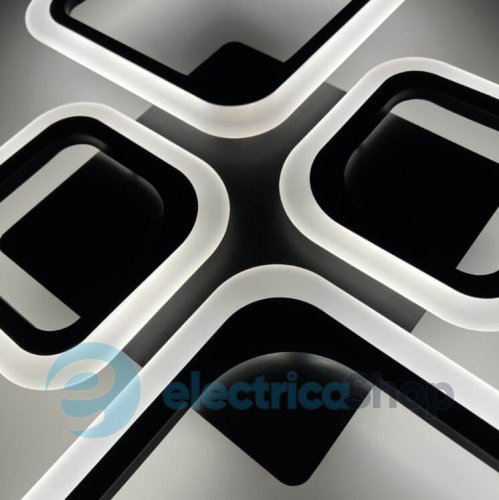 Потолочный светильник Luminaria OVAL 80W 4S RC 725/423 BLACK 220V IP20 с пультом ДУ