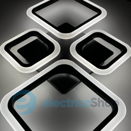 Потолочный светильник Luminaria OVAL 80W 4S RC 725/423 BLACK 220V IP20 с пультом ДУ