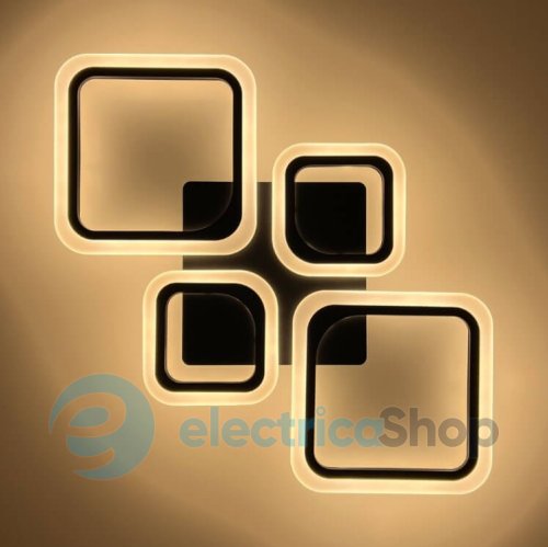 Потолочный светильник Luminaria OVAL 80W 4S RC 725/423 BLACK 220V IP20 с пультом ДУ