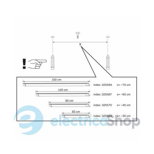 Лінійний світильник Goldlux Oprawa 325570 LED 30W 4000K 3300Lm