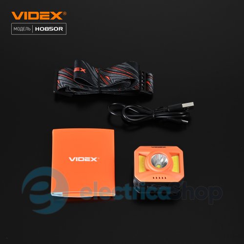 Налобний світлодіодний ліхтарик VIDEX VLF-H085-OR 400Lm 5000K (27529)