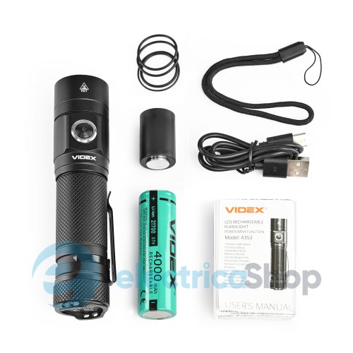 Портативний світлодіодний ліхтарик VIDEX VLF-A353 900Lm 5000K (28359)