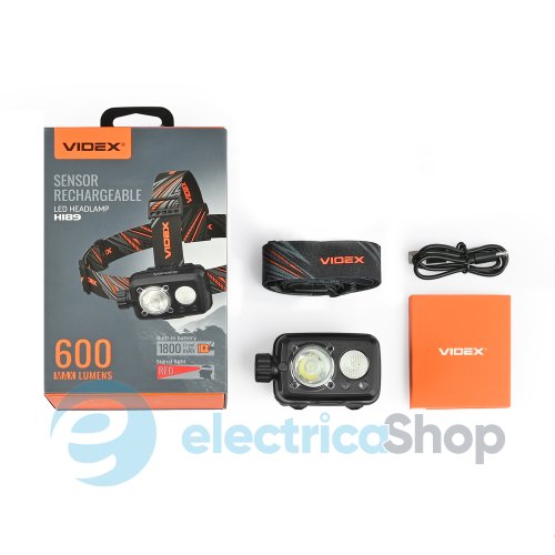 Налобный светодиодный фонарик VIDEX VLF-H189 600Lm 5000K