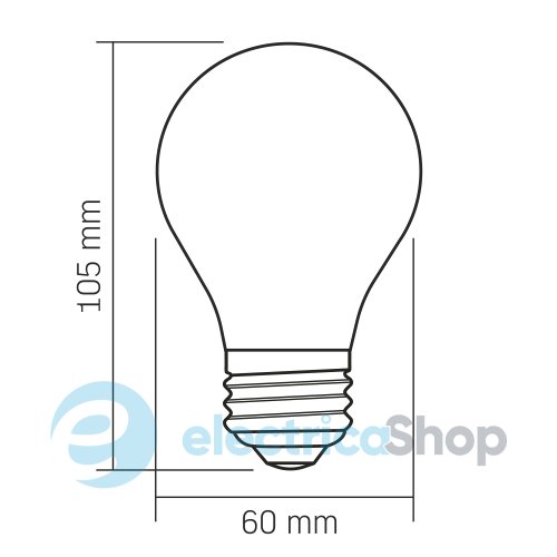 Светодиодная лампа VIDEX Filament VL-DA60MO 4W E27 3000K Porcelain dimmable (27623)