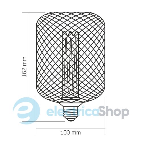 Светодиодная лампа VIDEX Filament VL-DBMC100162 4W E27 1800K Black Chainmail style
