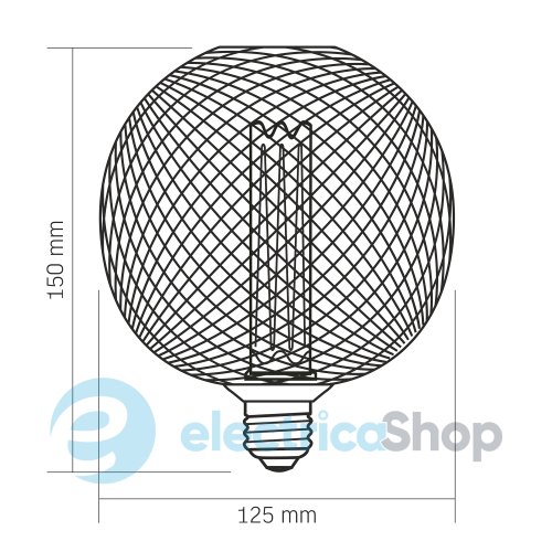 Светодиодная лампа VIDEX Filament VL-DWMC125150 4W E27 1800K White Chainmail style