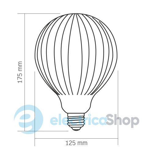 Світлодіодна лампа VIDEX Filament VL-DG125175-WZTMO 4W E27 3000K Matt opal
