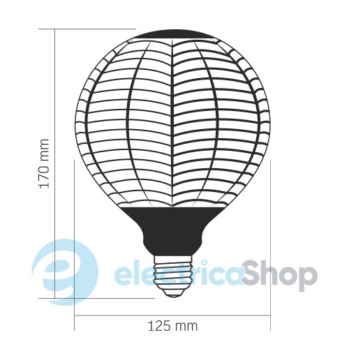Светодиодная лампа VIDEX Filament VL-DG125BN 6W E27 1800K Black Magician pine needles