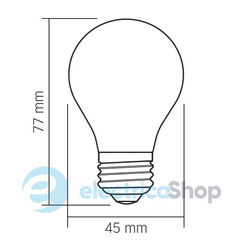 Світлодіодна лампа VIDEX Filament VL-DG45MO 4W E27 3000K Porcelain dimmable (27624)
