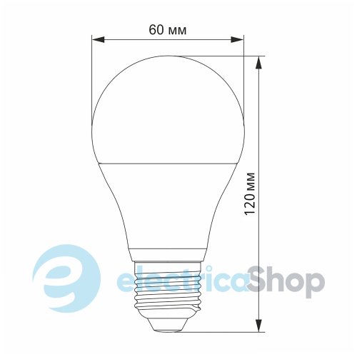 Светодиодная лампа VIDEX A60h 6.2W E27 4100K (28405)