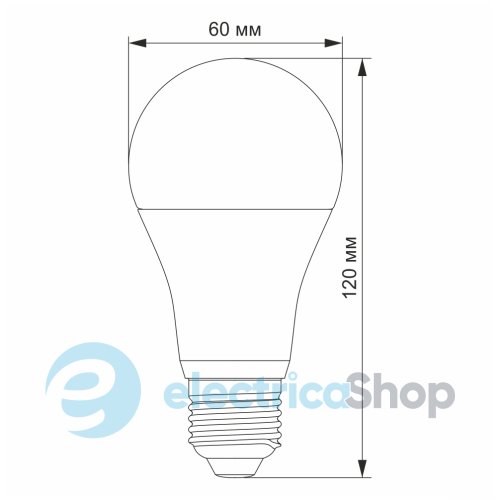 Светодиодная лампа VIDEX A65e 15W E27 3000K