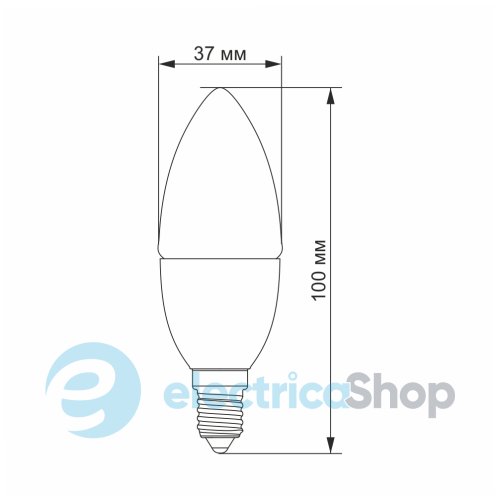 Светодиодная лампа VIDEX C37e 3.5W E14 3000K (23493)